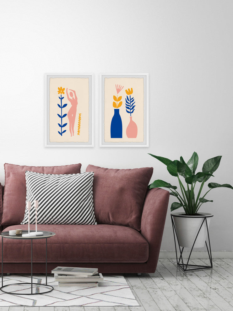 Beside the Sunflower Diptych, 2-Piece Set, 8x12 Panels