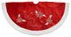 48" Red Poinsettia "Merry Christmas" Tree Skirt With Trim