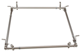 Andre Multi Angle Ceiling Rod 66-120 inch, Satin Nickel, Four Sided