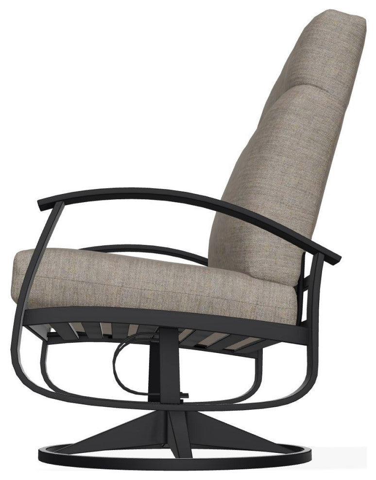 Belle Isle Cushion Deep Seat Outdoor Swivel Rocker, Rain Cast/Black
