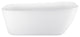 59" Acrylic Single Slipper Flatbottom Non-Whirlpool Bathtub, White