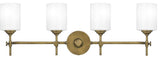 Aria 4-Light Bath Vanity, Weathered Brass