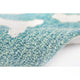 Capri Coral Border Indoor/Outdoor Rug, Aqua, 5' Round
