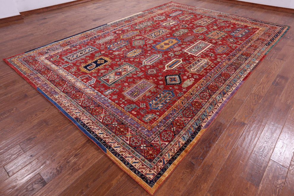 Fine Serapi Tribal Handmade Wool Rug 9' 1" X 13' 2" - Q12408