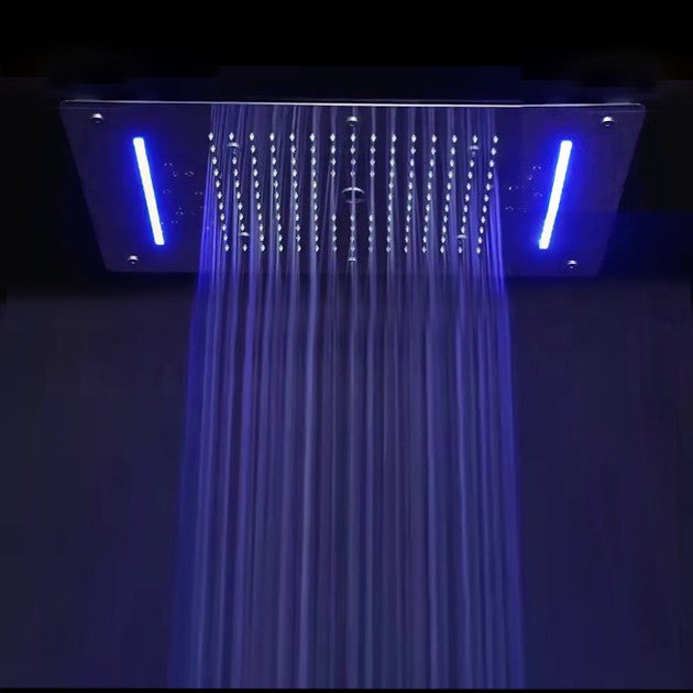 Fontana 27*15" LED Matte Black Shower System, Handheld Shower and 6 Body Jets