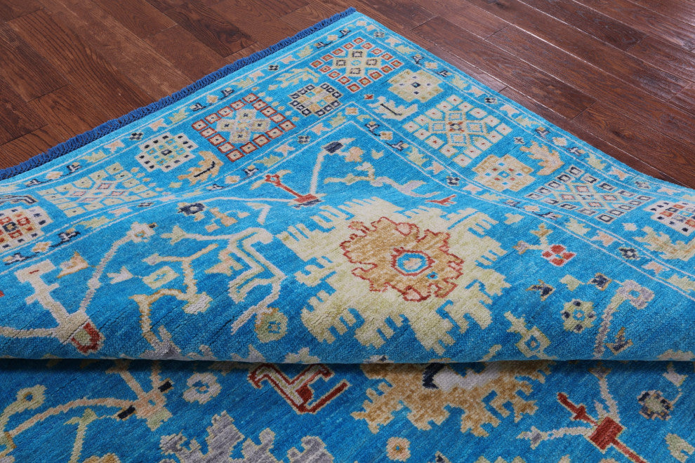 8' 1" X 10' 2" Turkish Oushak Hand Knotted Wool Rug - Q15642