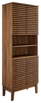 Render Tall Bathroom Storage Cabinet, Walnut