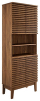 Render Tall Bathroom Storage Cabinet, Walnut
