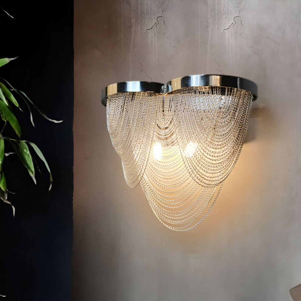 Luxury Chain Wall Lamp in American Style for Living Room, Bedroom