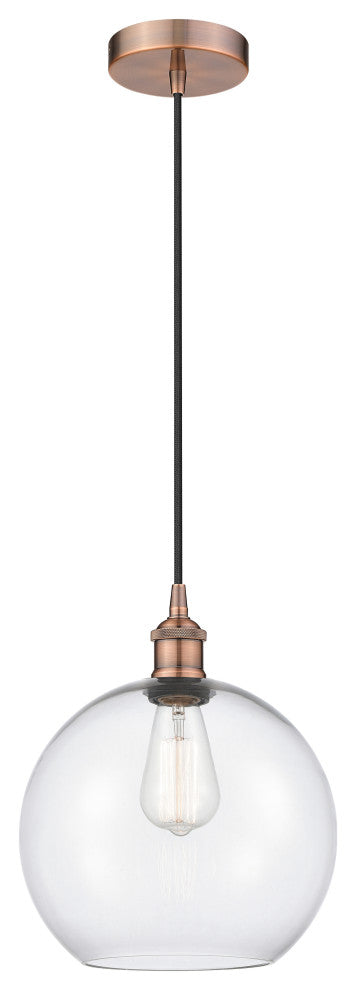 Innovations 616-1P-AC-G122-10-LED 1-Light Mini Pendant, Antique Copper