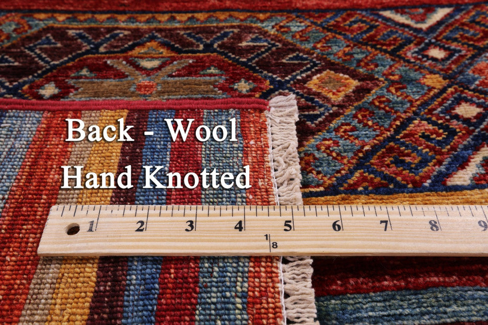2' 8" X 4' 0" Super Kazak Khorjin Hand-Knotted Rug Q11002