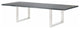 Lyon 112-inch Dining Table in Grey Oxidised by Nuevo