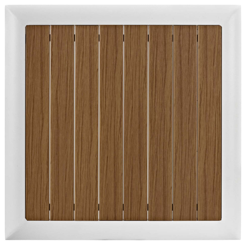 Lounge Sectional Sofa Chair Table Set, Navy White, Aluminum, Modern, Outdoor