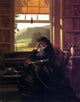 John Ferguson Weir Autumn Lights, 21"x28" Gallery Wrapped Canvas Print