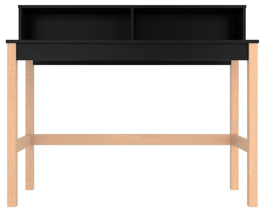 Bowery Desk, Black and Oak