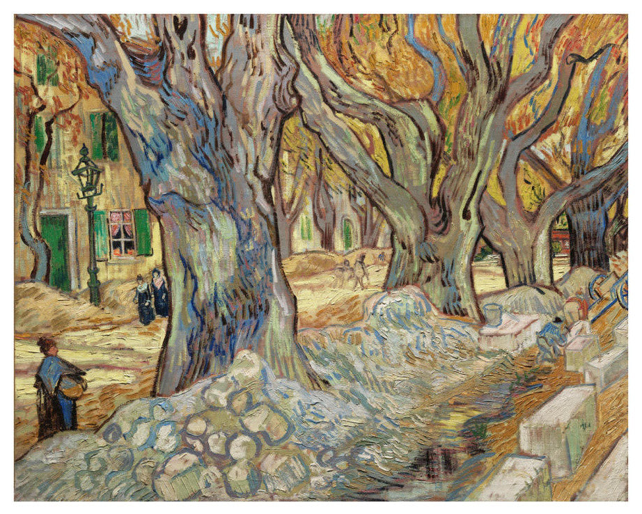 "Large Plane Trees, 1889" Digital Paper Print by Vincent van Gogh, 32"x26"