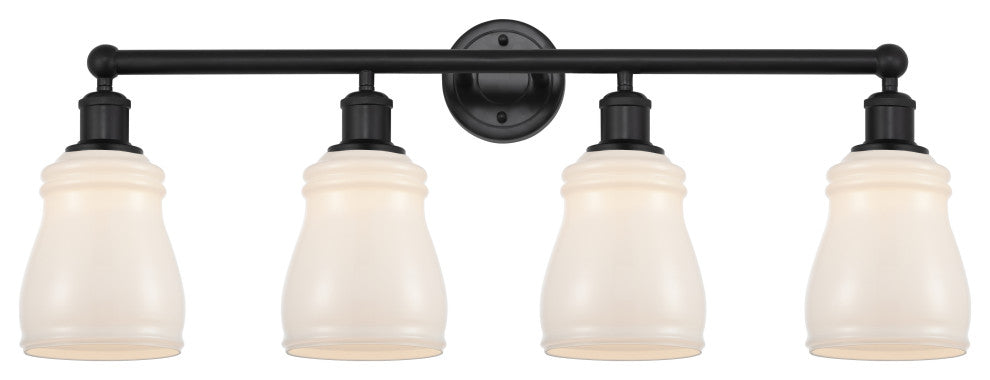 Innovations 616-4W-BK-G391 Ellery 4 Light Bath Vanity Light, Matte Black