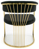 Modrest Linda, Modern Black Velvet and Gold Dining Chair