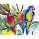 Betsy Drake Parrot Family Outdoor Wall Hanging 24x30