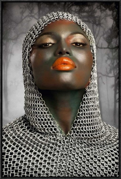 "The Warrior" Framed Canvas Giclee by Baden Bowen, 21x31"