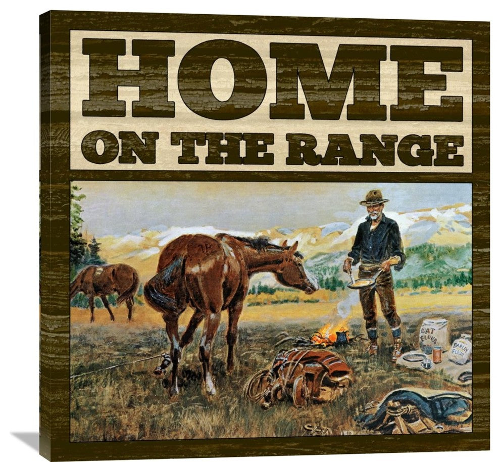 "Western - Home On the Range" Artwork, 36"x36"