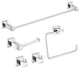 Cube 5-Piece Bathroom Hardware Set, Chrome