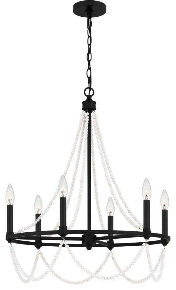 Quoizel BGA5021MBK 6-Light Chandelier, Brigitta