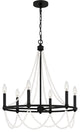 Quoizel BGA5021MBK 6-Light Chandelier, Brigitta