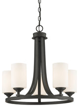 5 Light Chandelier Bronze