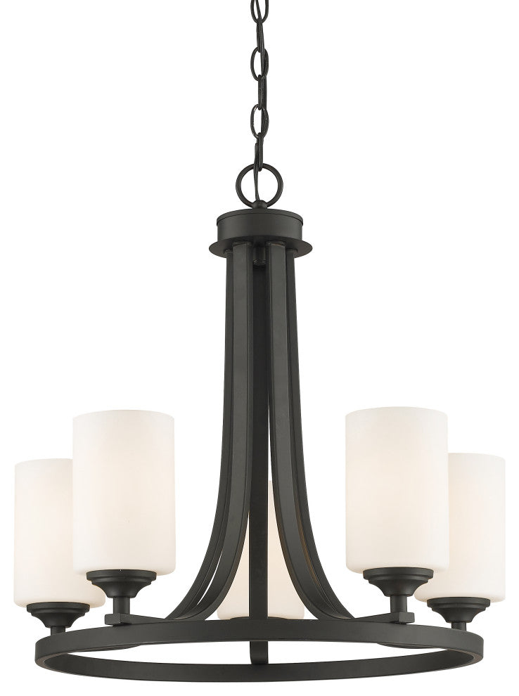 5 Light Chandelier Bronze