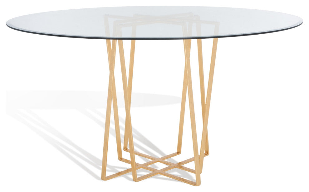 Safavieh Couture Scotty Metal Dining Table, Gold