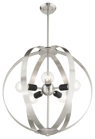 Brushed Nickel Industrial, Modern, Nostalgic, Rustic, Loft Chandelier