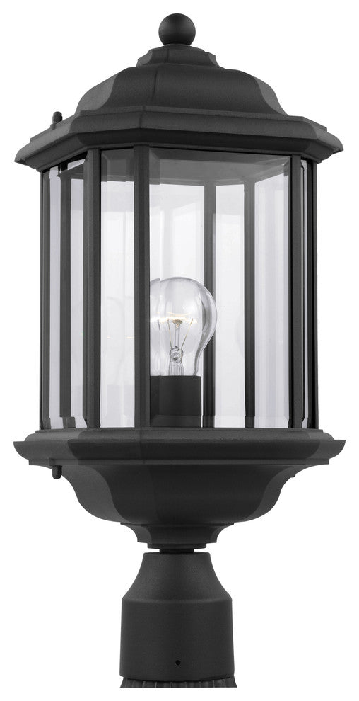 Generation Lighting Lighting 1-Light Outdoor Post Lantern, Black