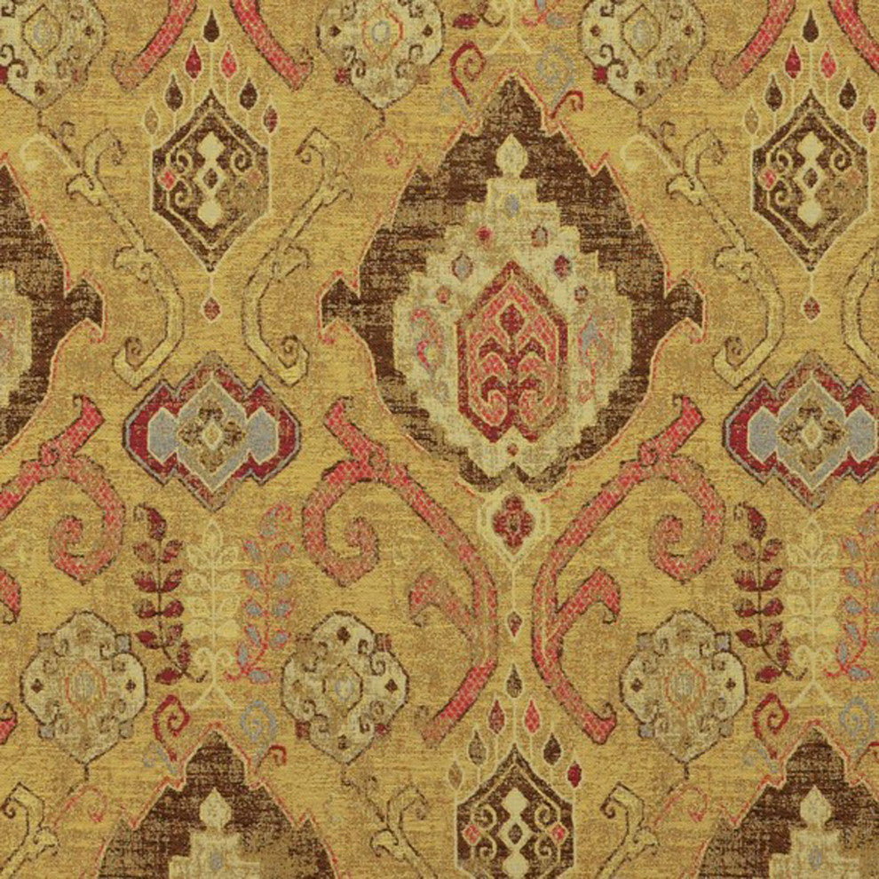 Vintage Gold Romero Woven Luxury Throw Pillow, Double sided 16"x16"