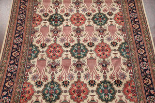 Indian Art&Craft Traditional Oriental Hand-Knotted Area Rug, Beige, 9'11"X8'1"