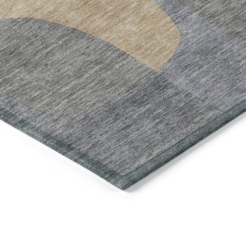 Machine Washable Indoor/Outdoor Chantille ACN1867 Gray 10' x 14' Rug