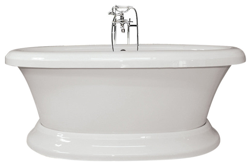 Bello 79"x39" Free Standing Pedestal Heated Soaking Bath With Access Panel