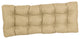 51"x19" Tufted Solid Outdoor Spun Polyester Loveseat Cushion Tan