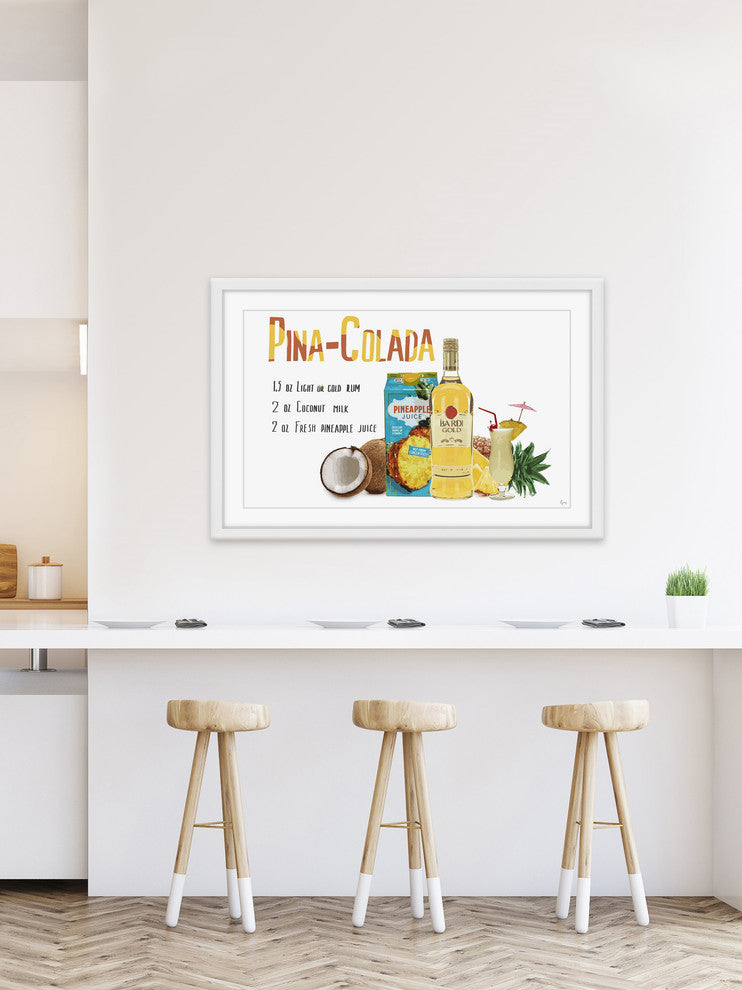 "Pina Colada Concoction" Framed Painting Print, 18"x12"