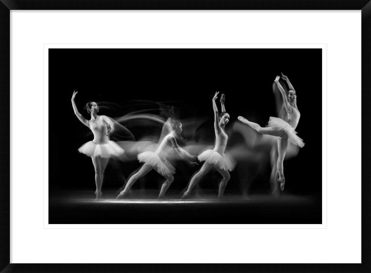"Balerina Art Wave" Framed Digital Print by Antonyus Bunjamin, 30x22"