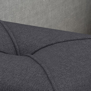 GDF Studio Tammy Fabric Square Ottoman, Dark Charcoal