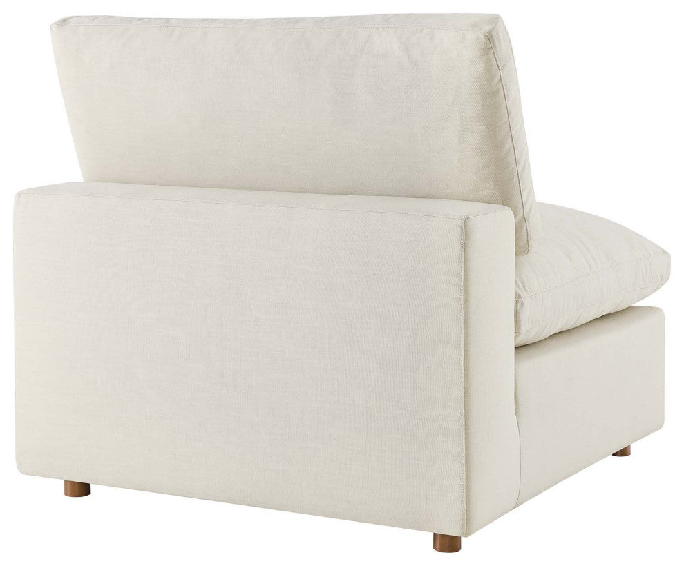 Commix Down Filled Overstuffed 5-Piece Armless Sectional Sofa, Light Beige