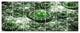 Exotic Green Fractal Landscape, Abstract Wall Art Canvas, 83"x32", 7 Panels