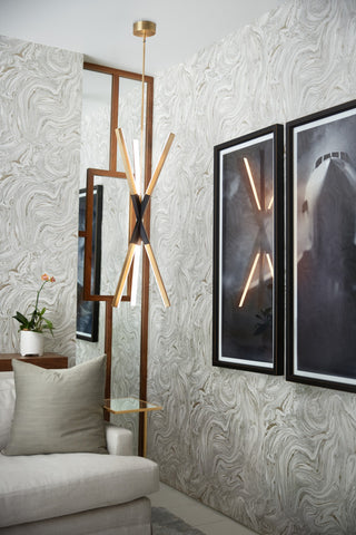 Fredrick Ramond Rae Medium Pendant, Lacquered Brass