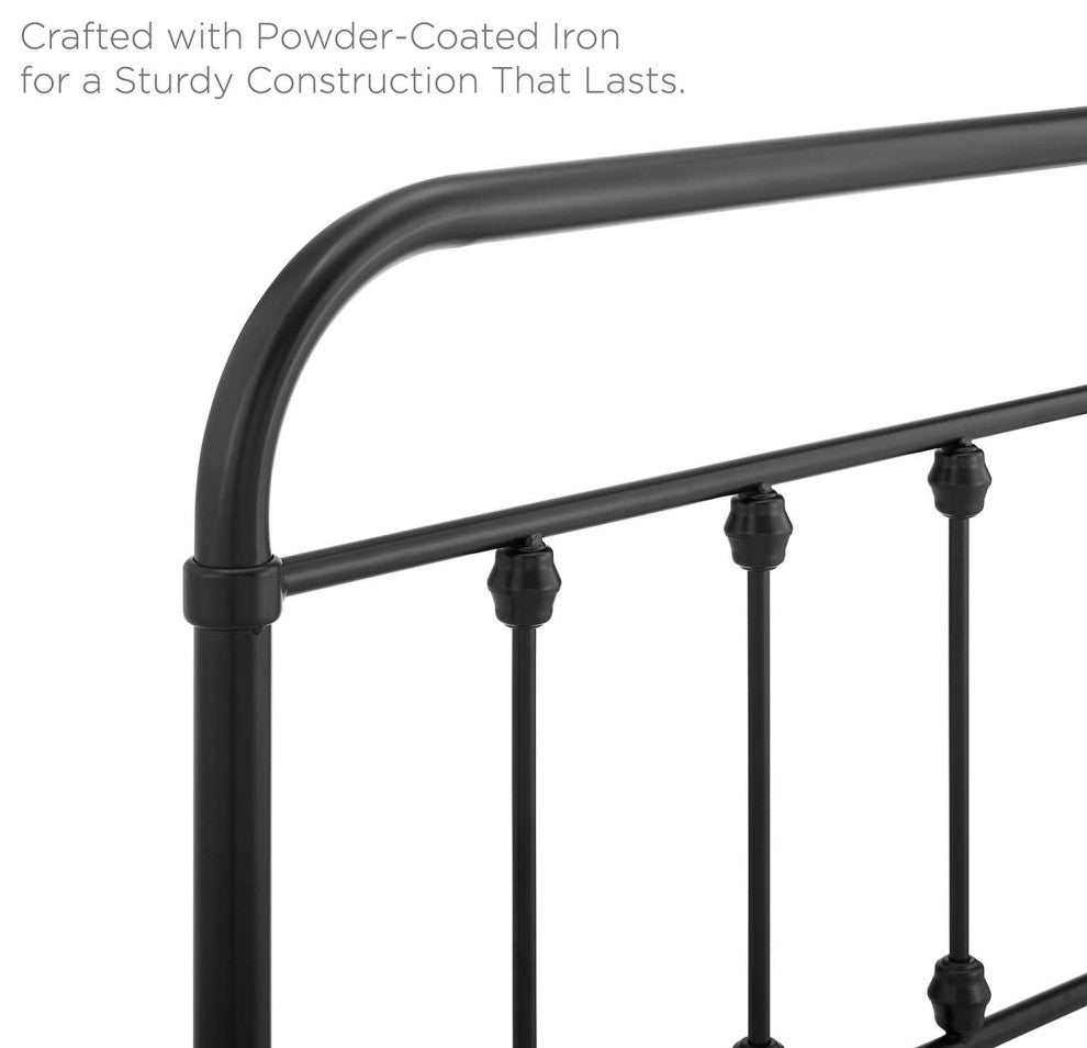 Sage King Metal Headboard-Black