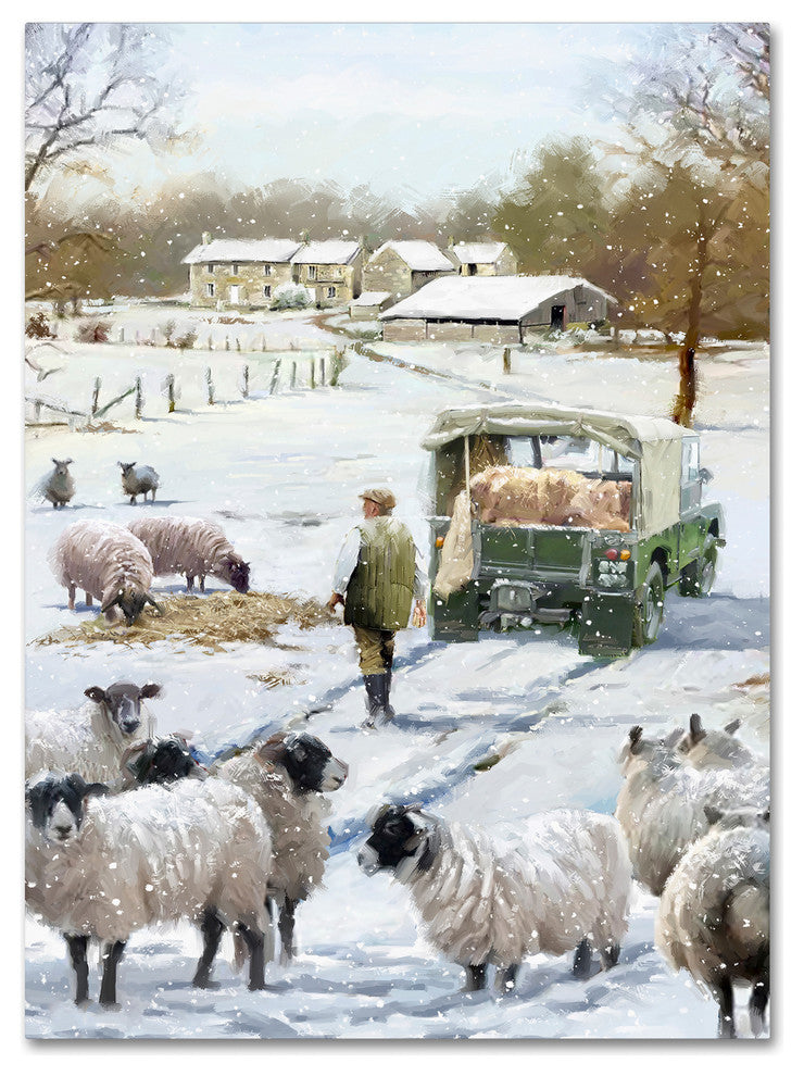 The Macneil Studio 'Farmer Sheep Copy' Canvas Art, 47"x35"