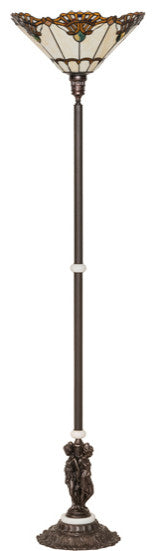 Meyda Lighting 228408 74" High Shell With Jewels Floor Lamp