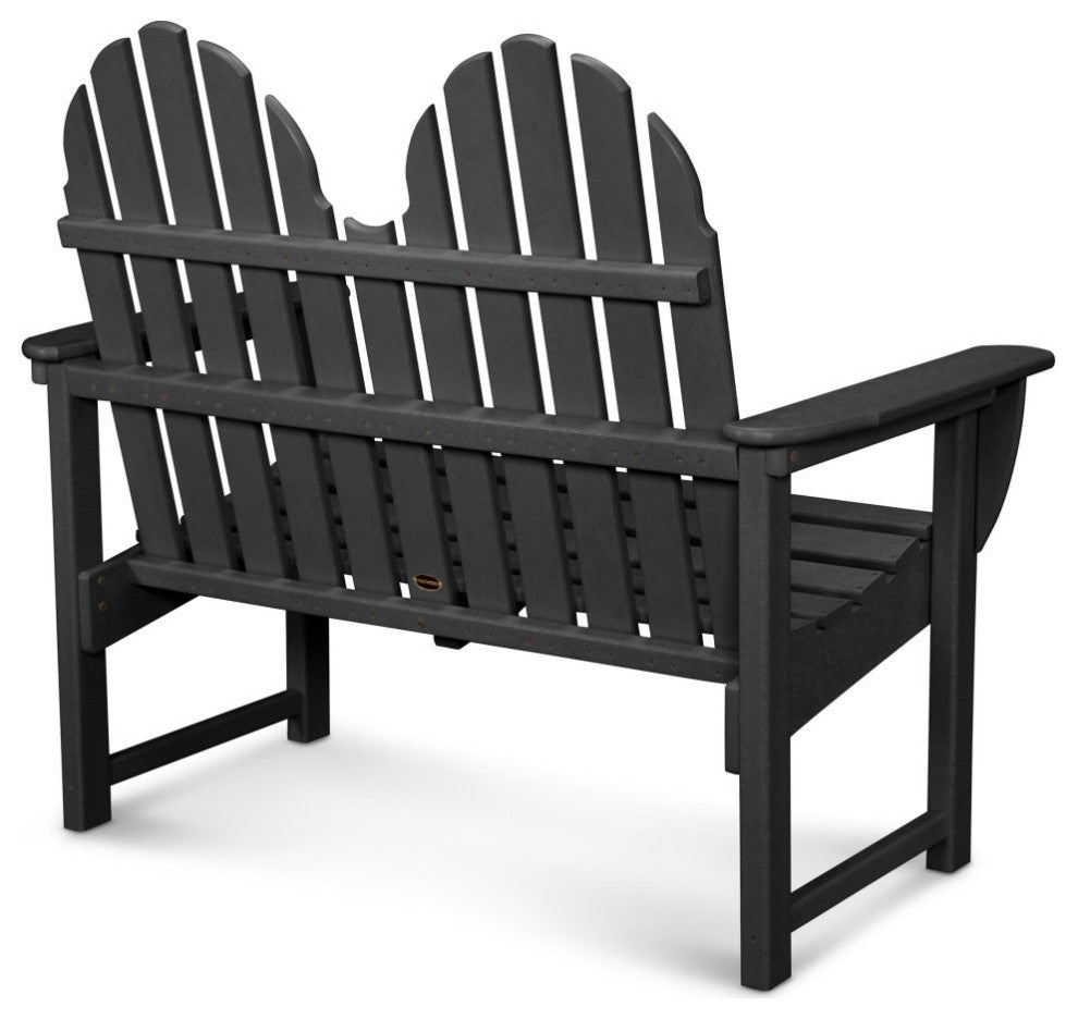 Polywood Classic Adirondack 48" Bench, Black