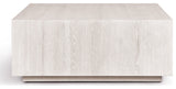Layne 42" Square Coffee Table With Casters by Kosas Home, White Wash