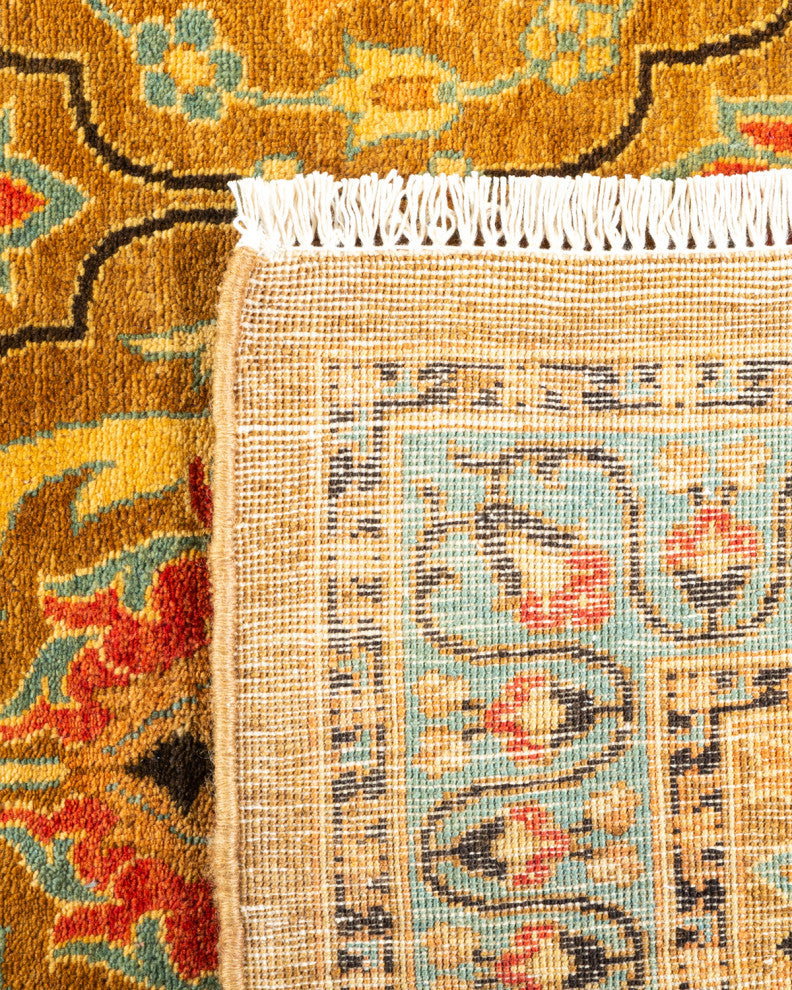 Mogul, One-of-a-Kind Hand-Knotted Area Rug Yellow, 6'1"x8'10"